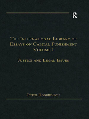 cover image of The International Library of Essays on Capital Punishment, Volume 1